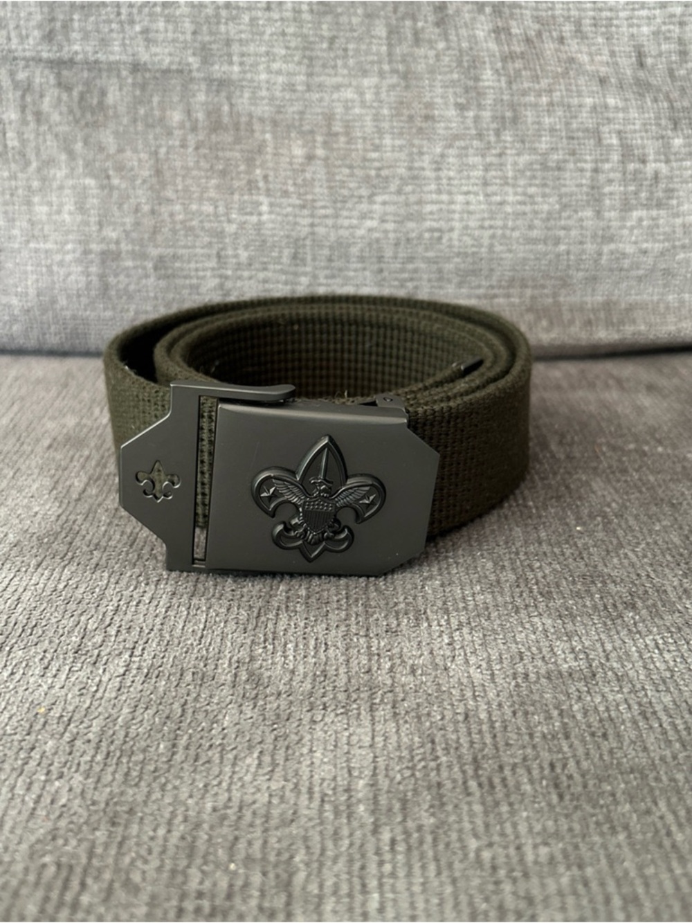 Boy Scouts of America Green Uniform Adjustable Web Belt Youth M / L 42" BSA